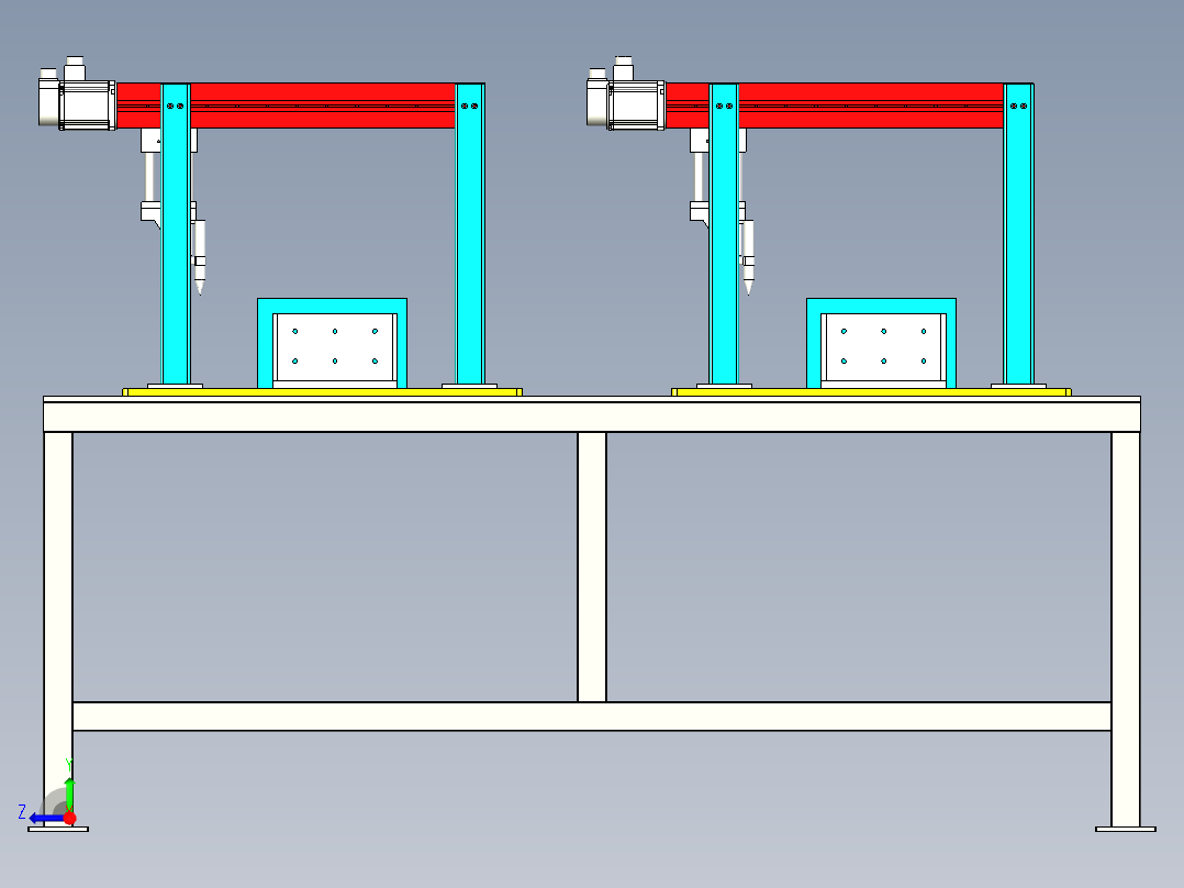 塑胶管道自动熔接设备设计右视图