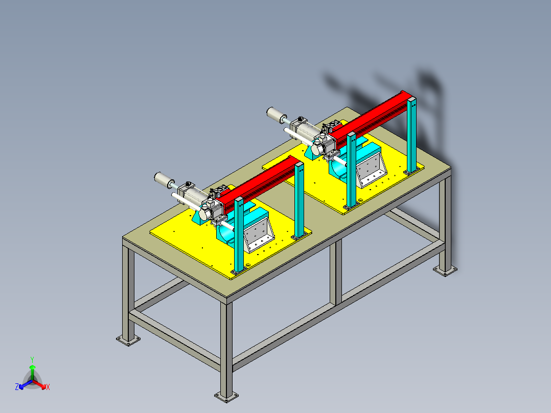塑胶管道自动熔接设备设计正等轴测图