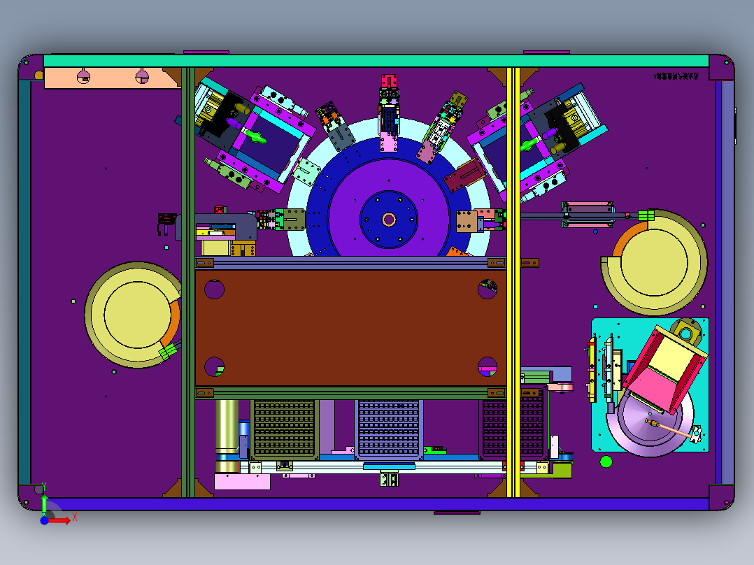 循环式继电器铁芯的铆接装置前视图