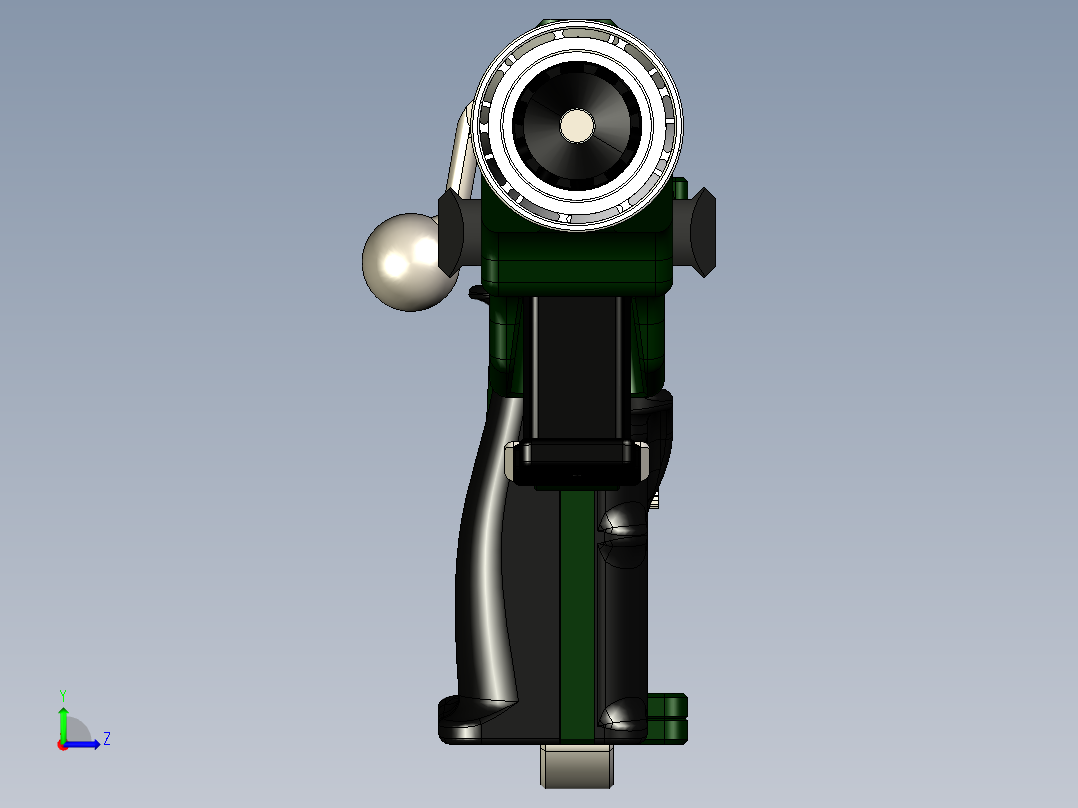 手枪左轮冲锋枪老式狙击步枪设计3D图纸stock-20 2 STP左视图