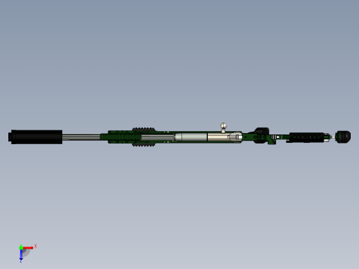 手枪左轮冲锋枪老式狙击步枪设计3D图纸stock-20 2 STP俯视缩略图