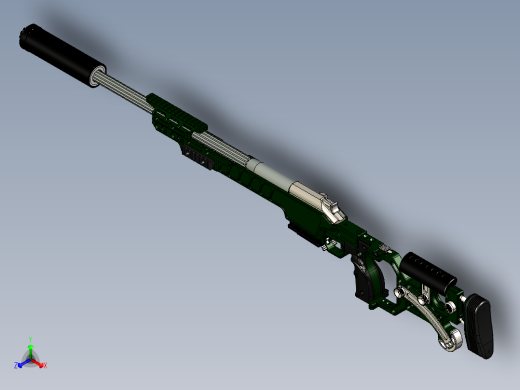 手枪左轮冲锋枪老式狙击步枪设计3D图纸stock-20 2 STP正等轴测缩略图