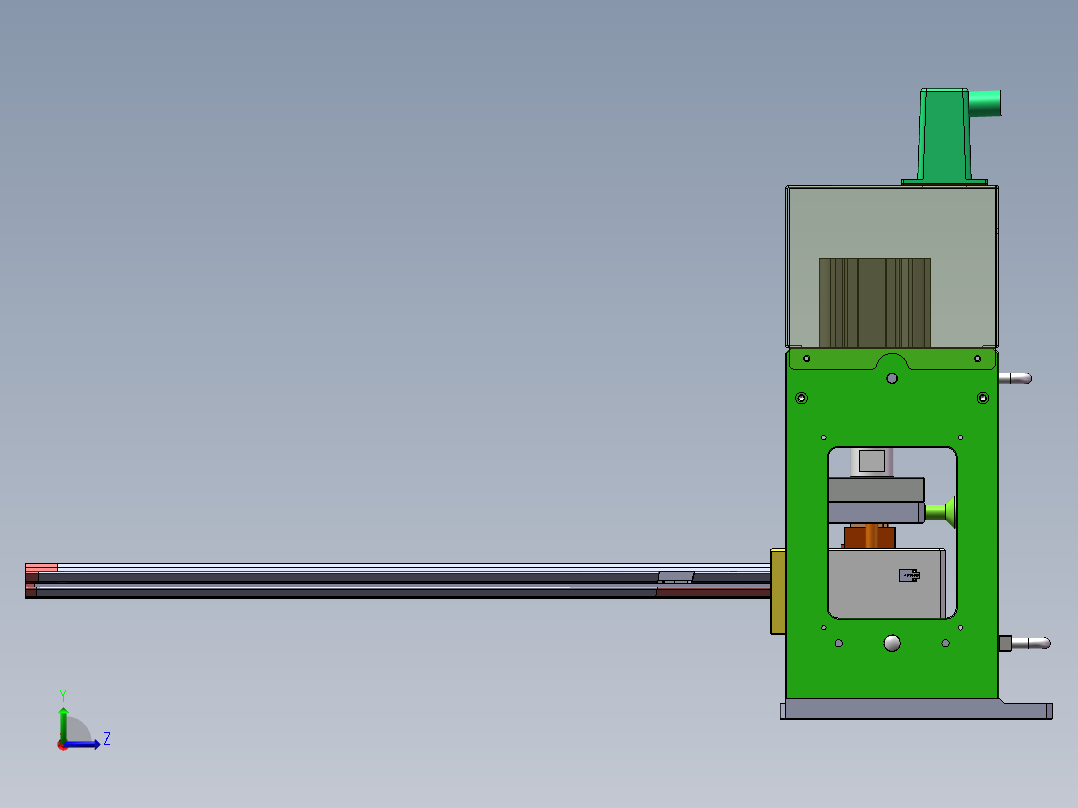 车门内水切密封条冲切工装左视图