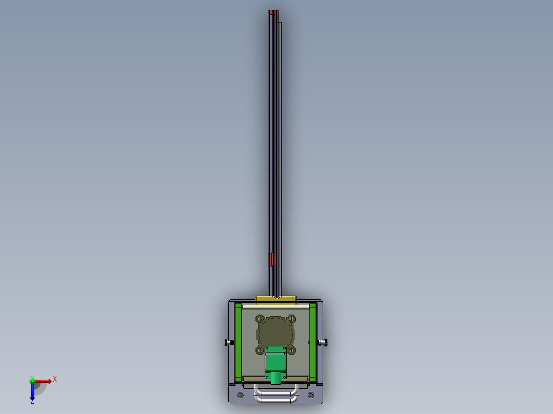 车门内水切密封条冲切工装俯视图
