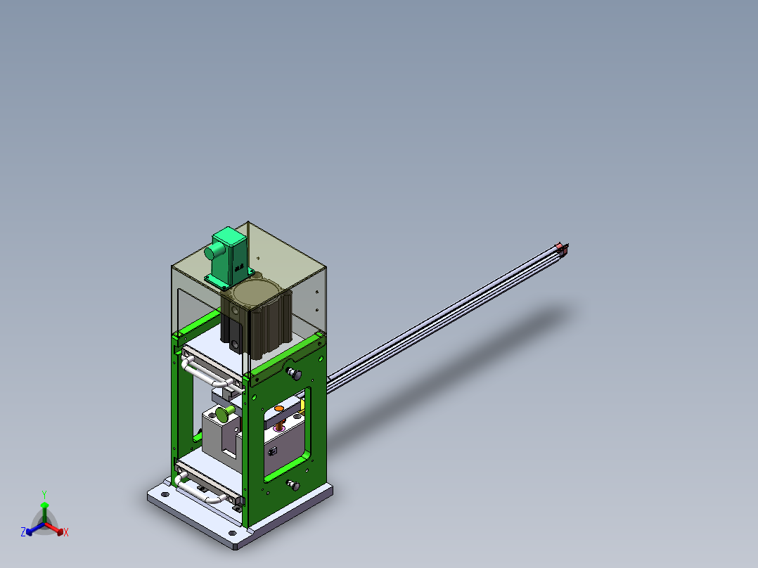 车门内水切密封条冲切工装正等轴测图
