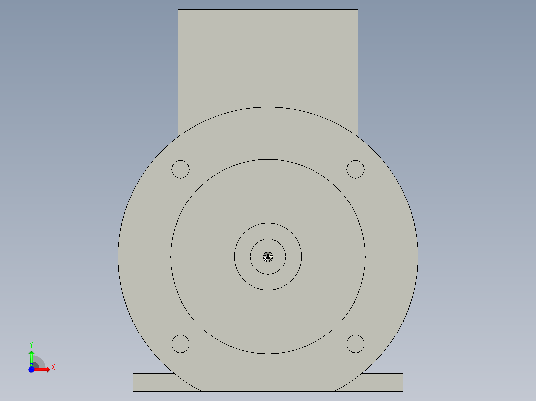 YE3-90L-222kw电机前视图