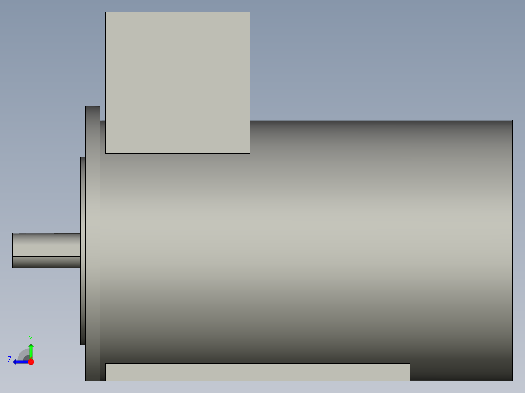 YE3-90L-222kw电机右视图