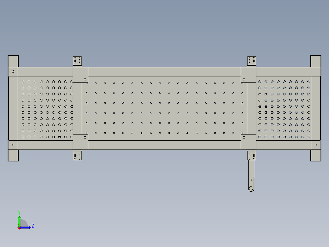 印花机上下杯机构左视图