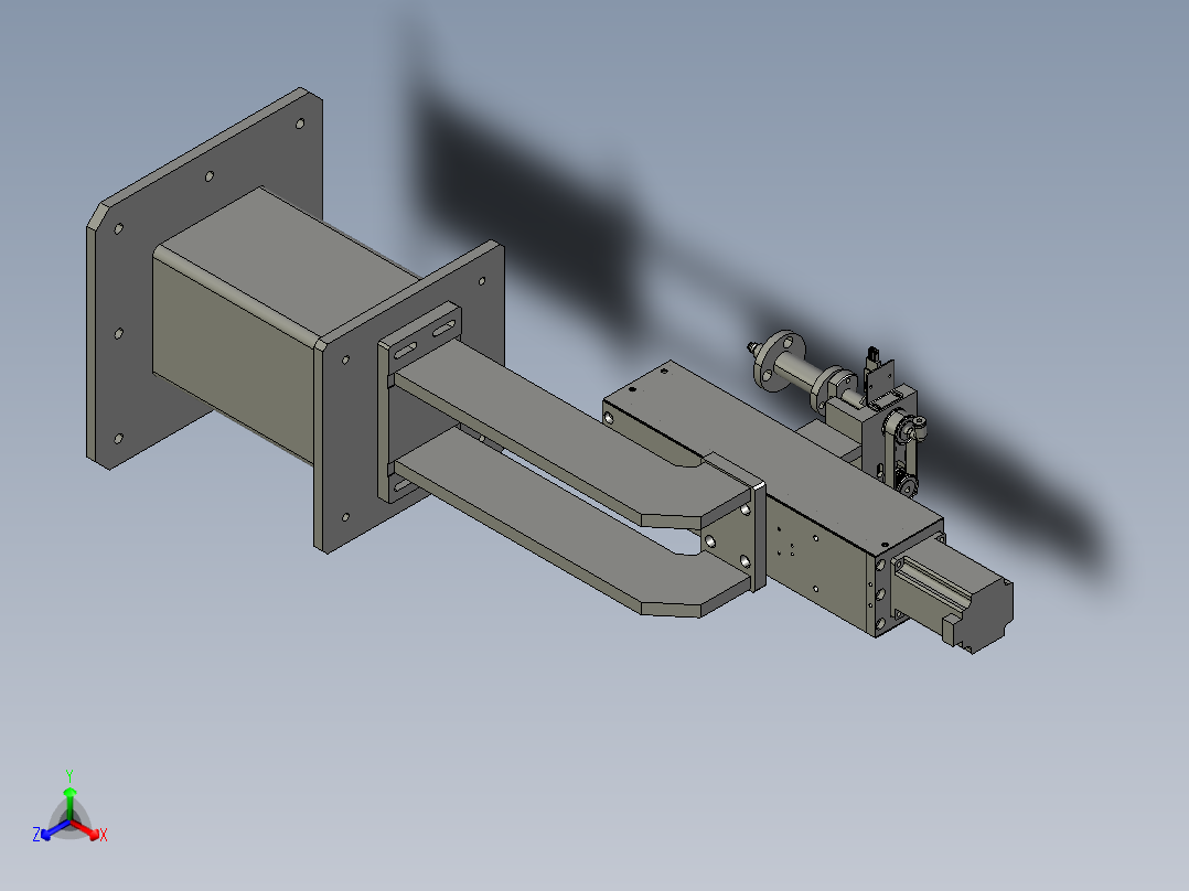 平行多关节升降机械手正等轴测图