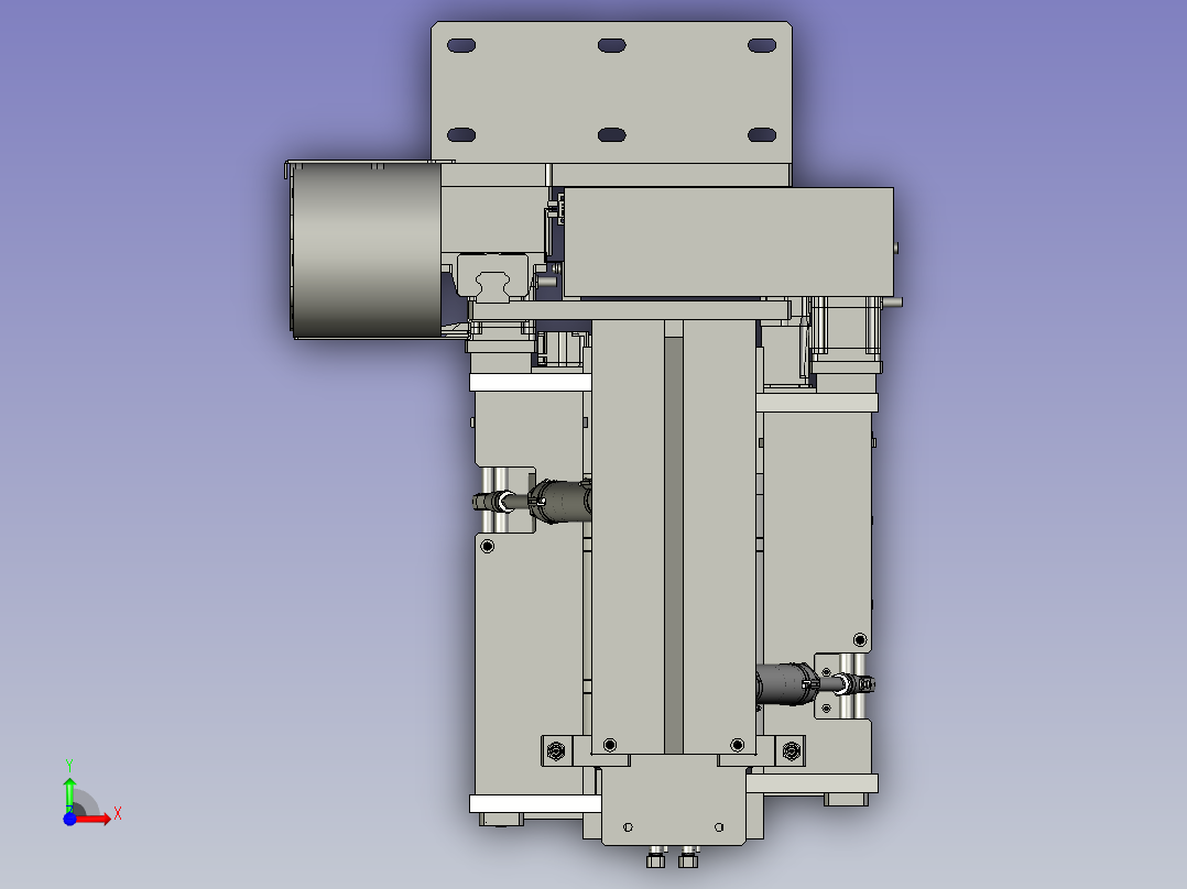 开光纤壳机构前视图