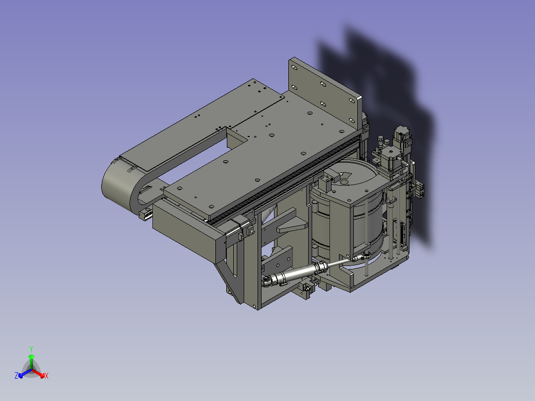 开光纤壳机构正等轴测图