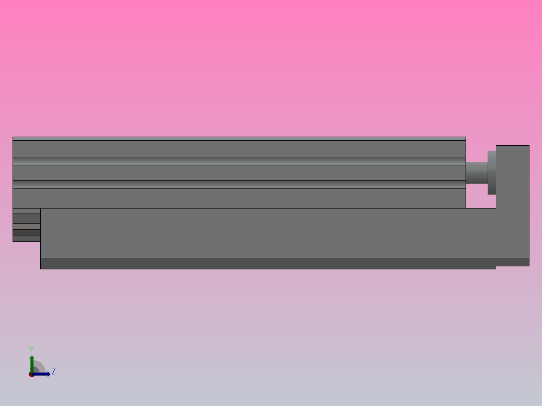 气动滑台HMXS8系列[HMXS8-40AS]左视图