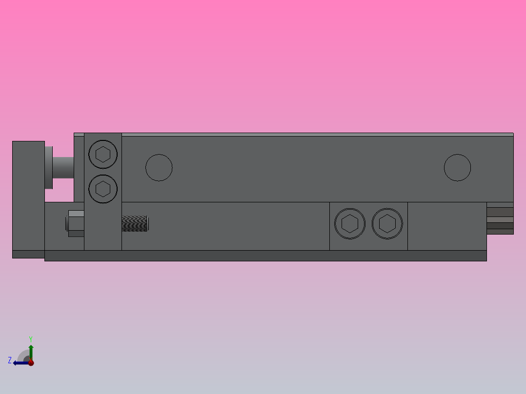 气动滑台HMXS8系列[HMXS8-40AS]右视图
