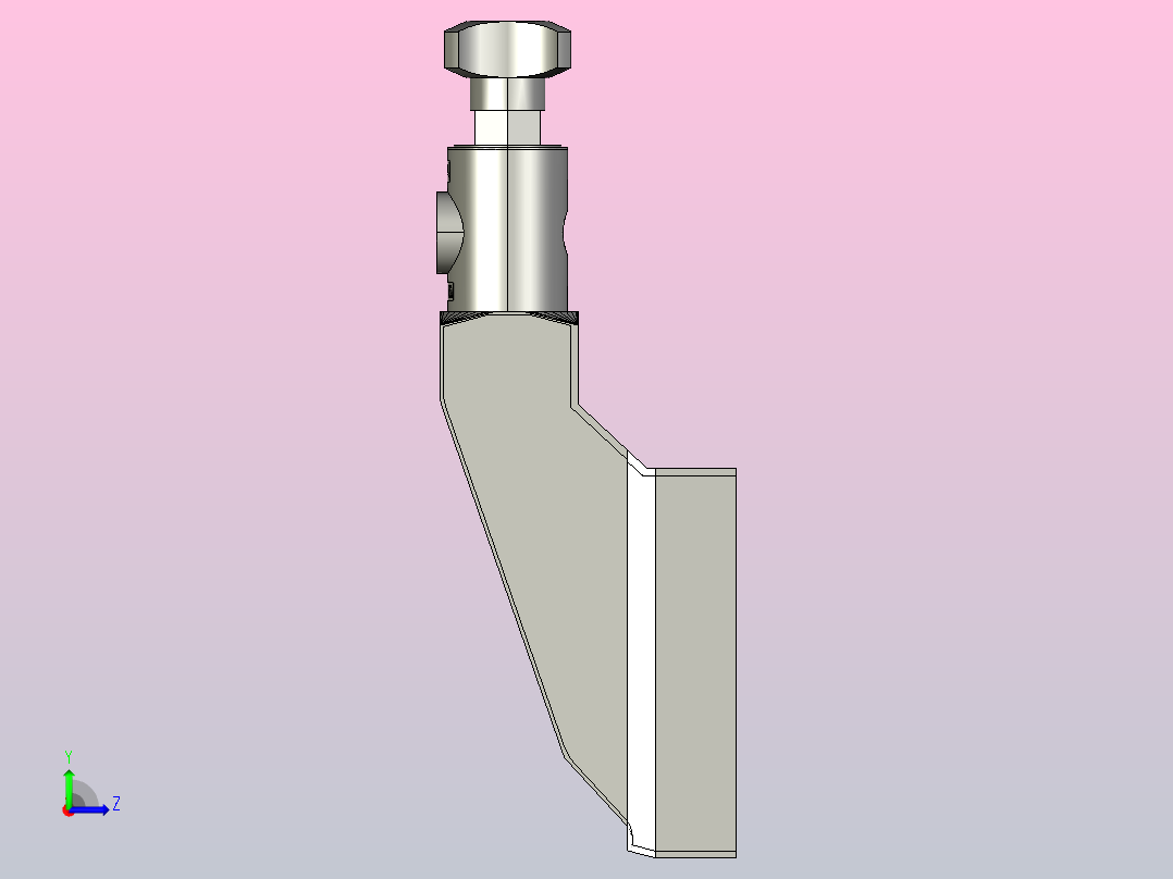 DZJ-B-C1调整支架左视图