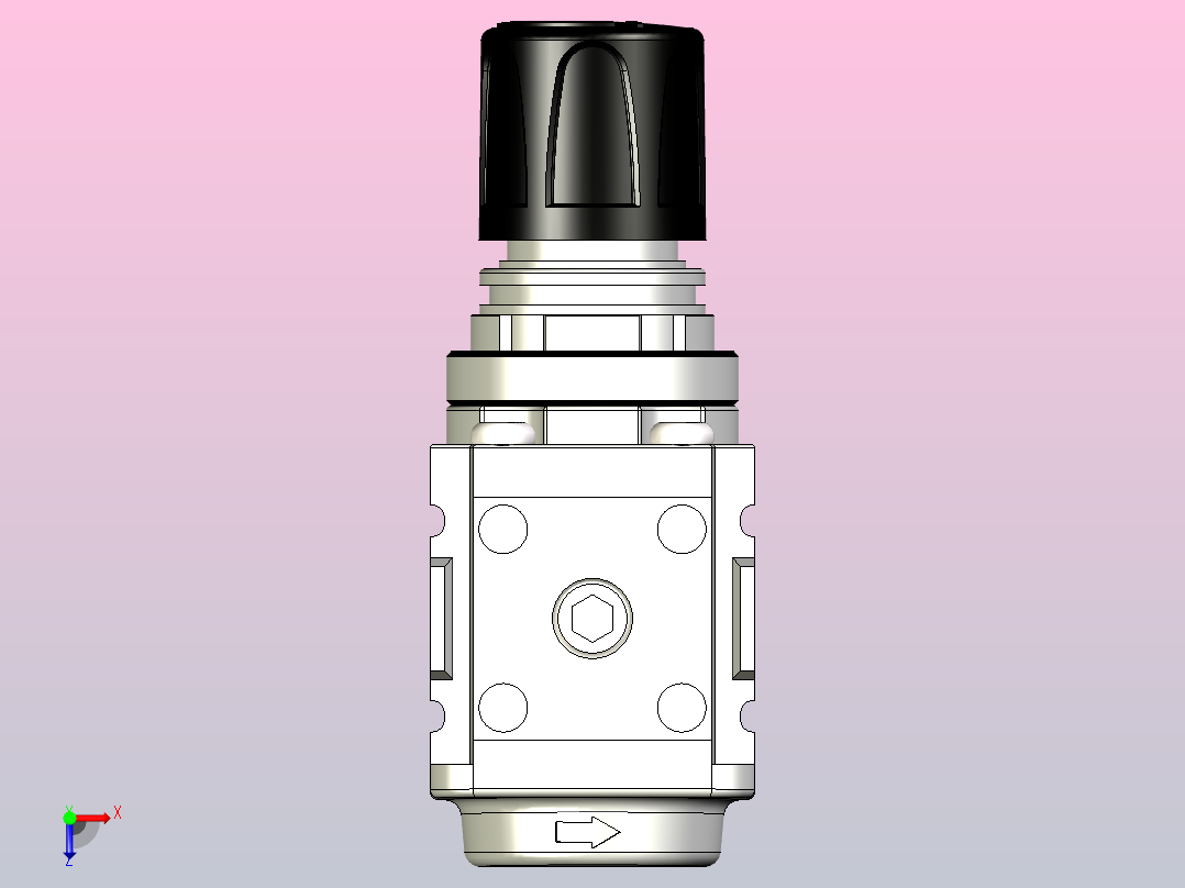 标准手动压力调节器P31RB12BNNP俯视图
