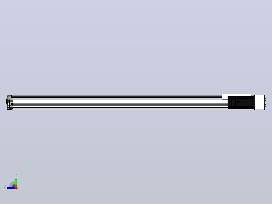 ETH14-1000-BR-200W+煞車直线模组右视图