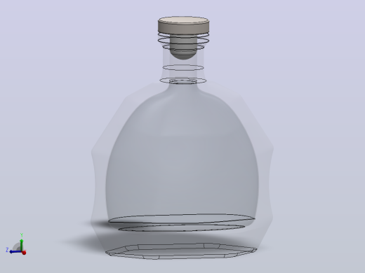 高端酒瓶模型