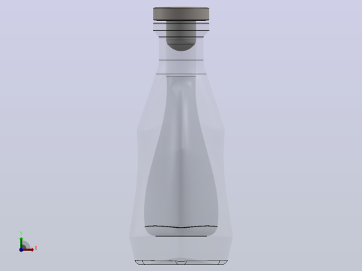 高端酒瓶模型前视缩略图