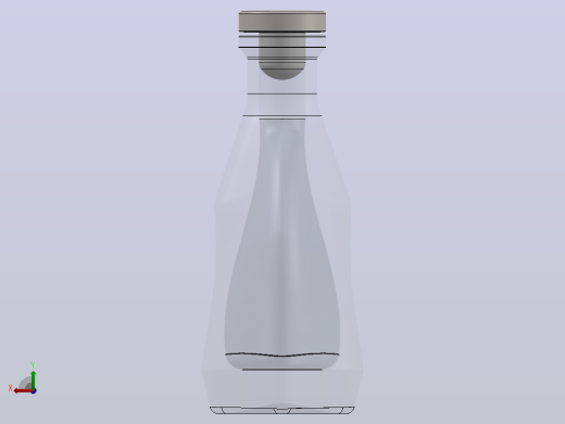 高端酒瓶模型后视缩略图