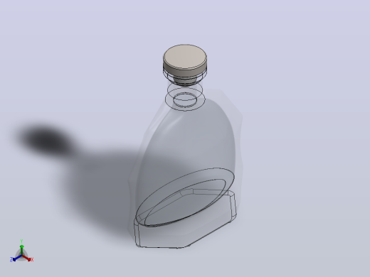 高端酒瓶模型正等轴测缩略图