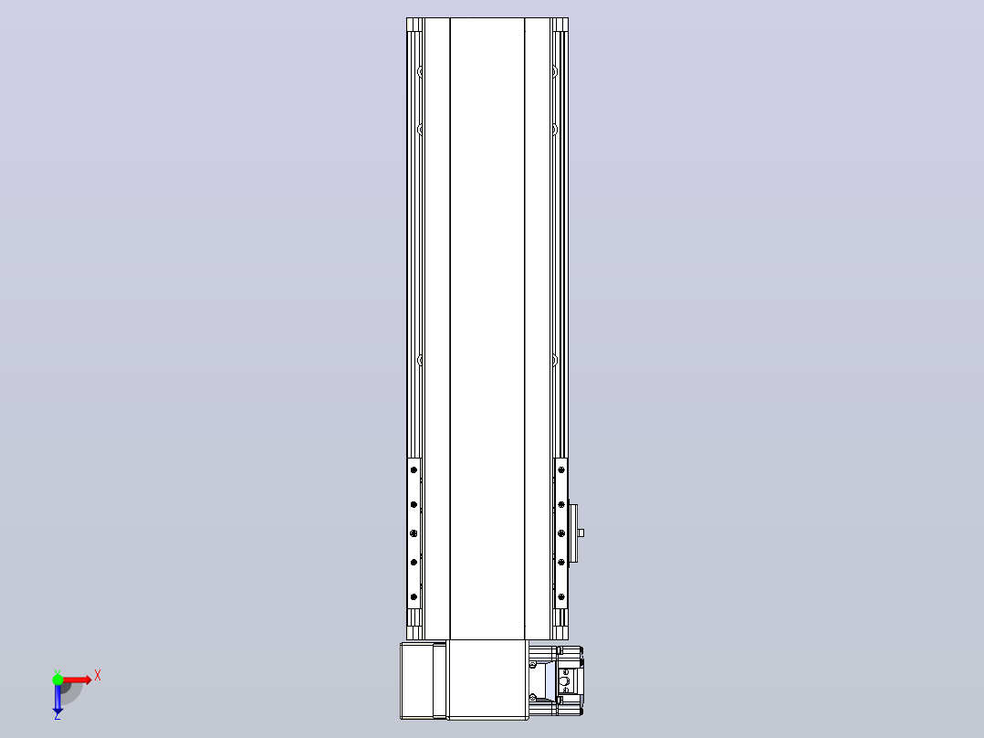 皮带直线轴半封闭可选导轨TPA-HNB-140D-120-L300-LP-C-P40-N3俯视图