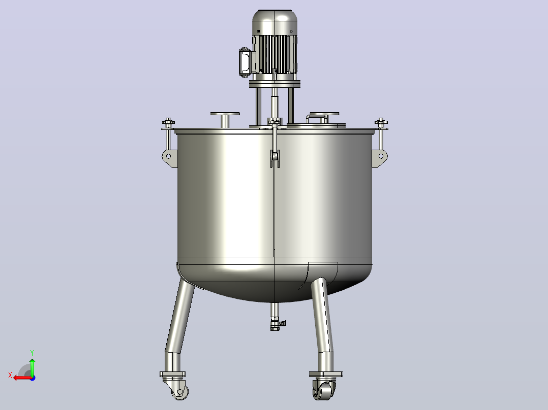 溶液混合容器搅拌器后视图