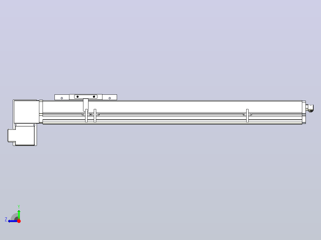 MCB14无尘皮带滑台[MCB14-L40-500-LD-P20-C3]右视图