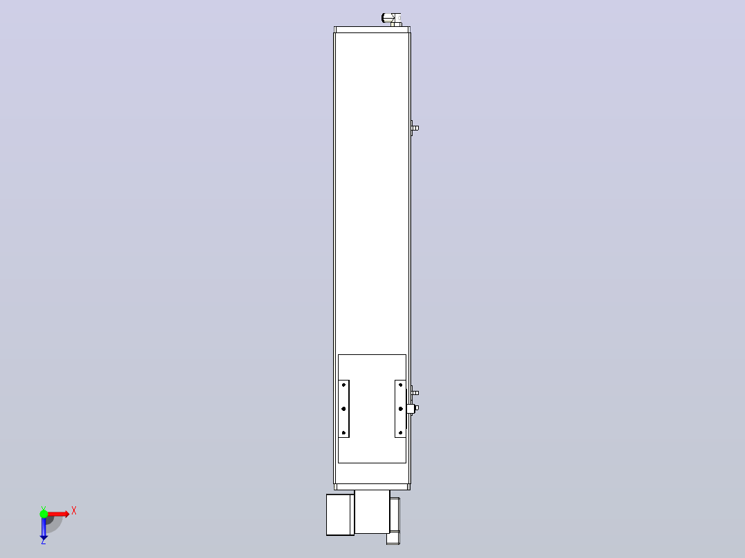 MCB14无尘皮带滑台[MCB14-L40-500-LD-P20-C3]俯视图