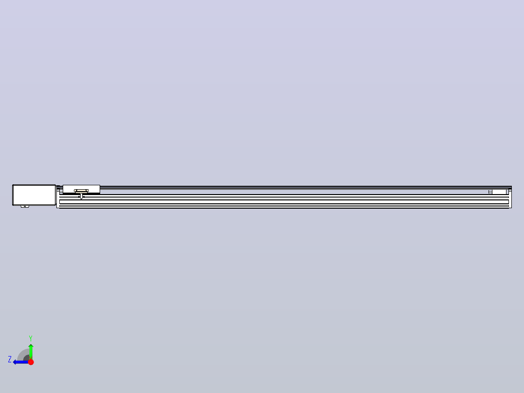 皮带直线轴半封闭可选导轨TPA-HNB-175D-140-L1650-MR-C-P75-N3右视图