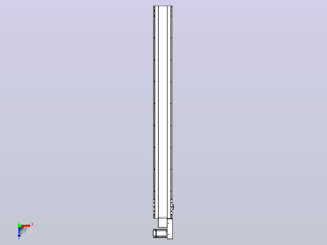 皮带直线轴半封闭可选导轨TPA-HNB-175D-140-L1650-MR-C-P75-N3俯视图