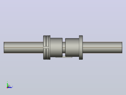 FFZL4010-3滚珠丝杆3D模型左视缩略图