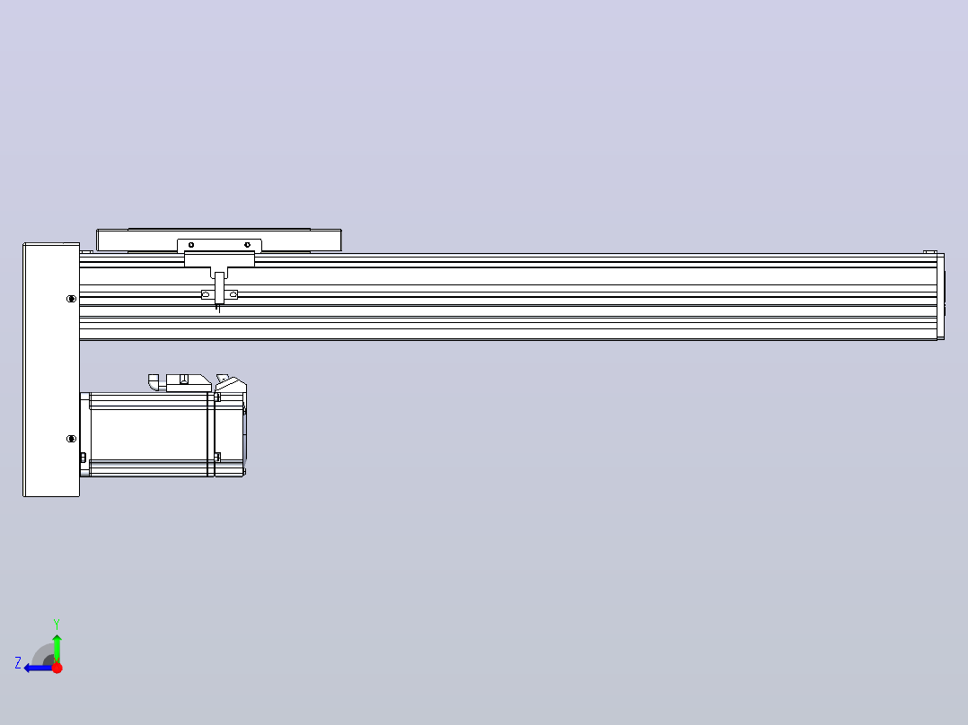 滚珠丝杠直线轴带导轨全封闭TPA-HCR-120D-1610C-L400-MP-C-P20-N3右视图
