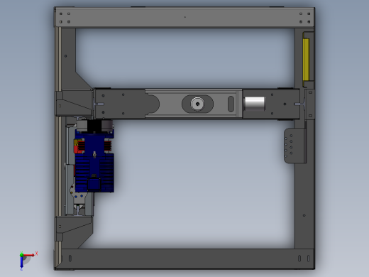 电梯升降机机械结构3D模型俯视缩略图