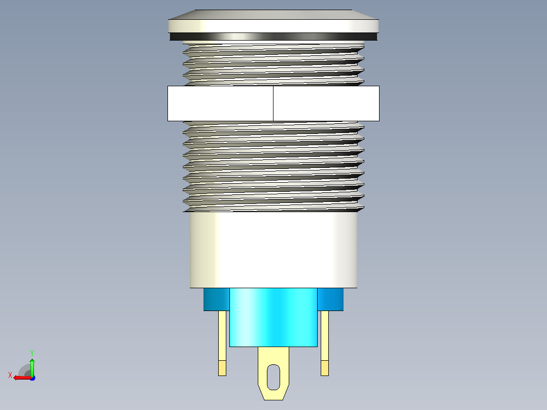 12mm金属按钮开关带LED后视图