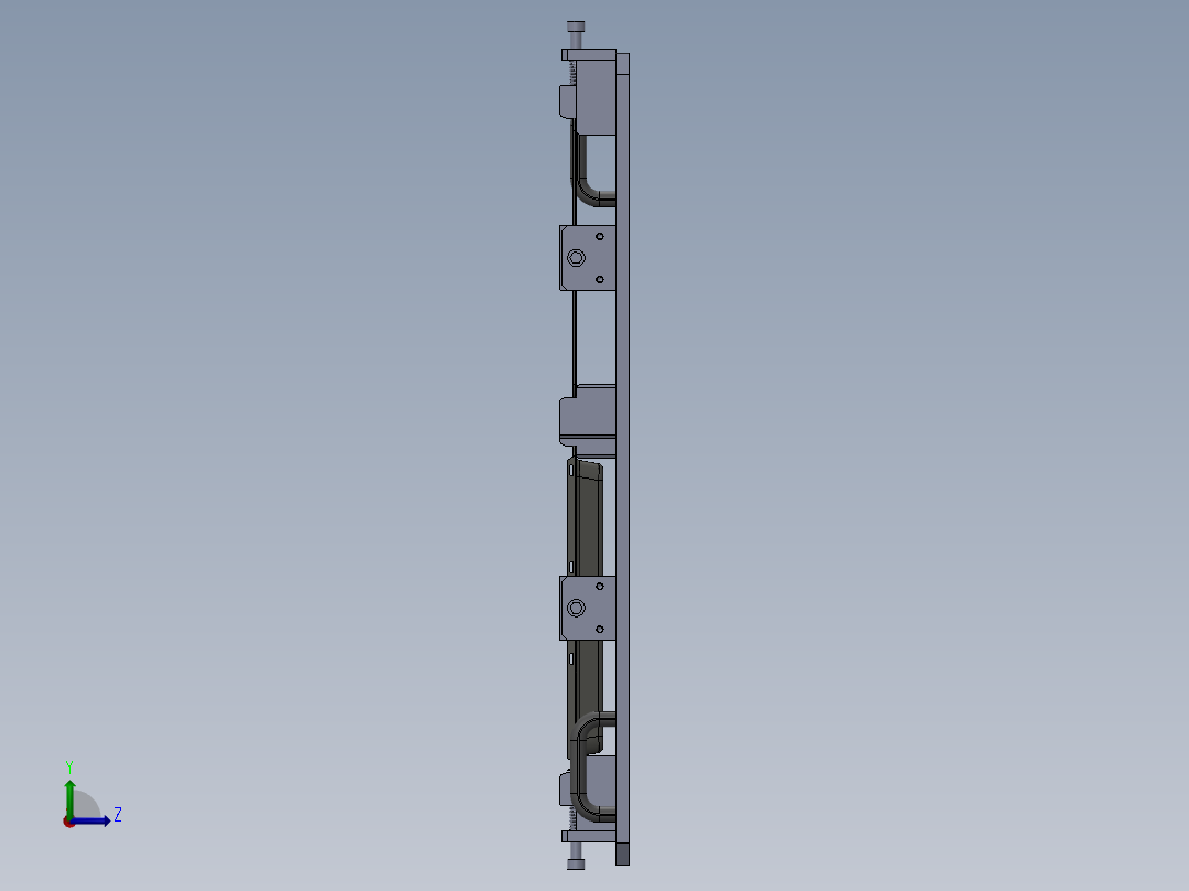Smart  CTO门体玻璃滴胶夹具左视图