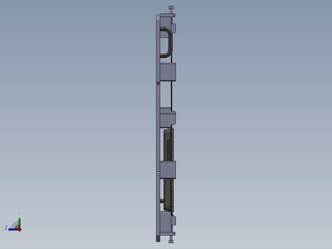 Smart  CTO门体玻璃滴胶夹具右视图