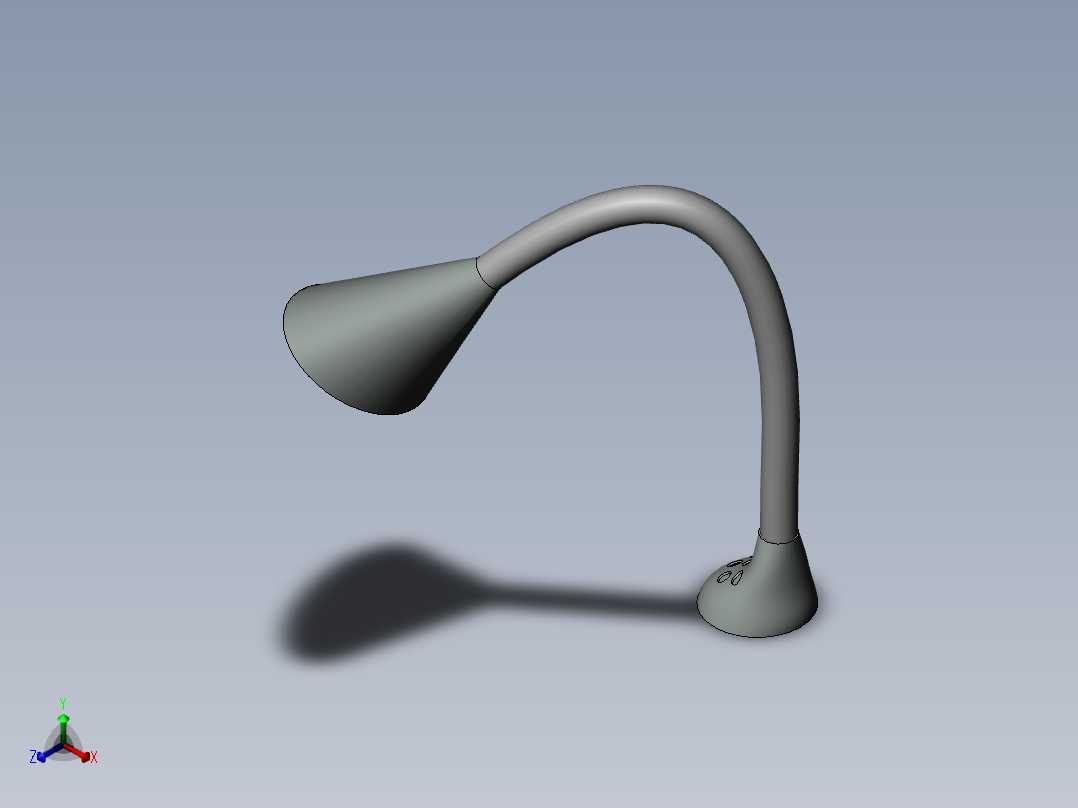 3d台灯模型正等轴测图