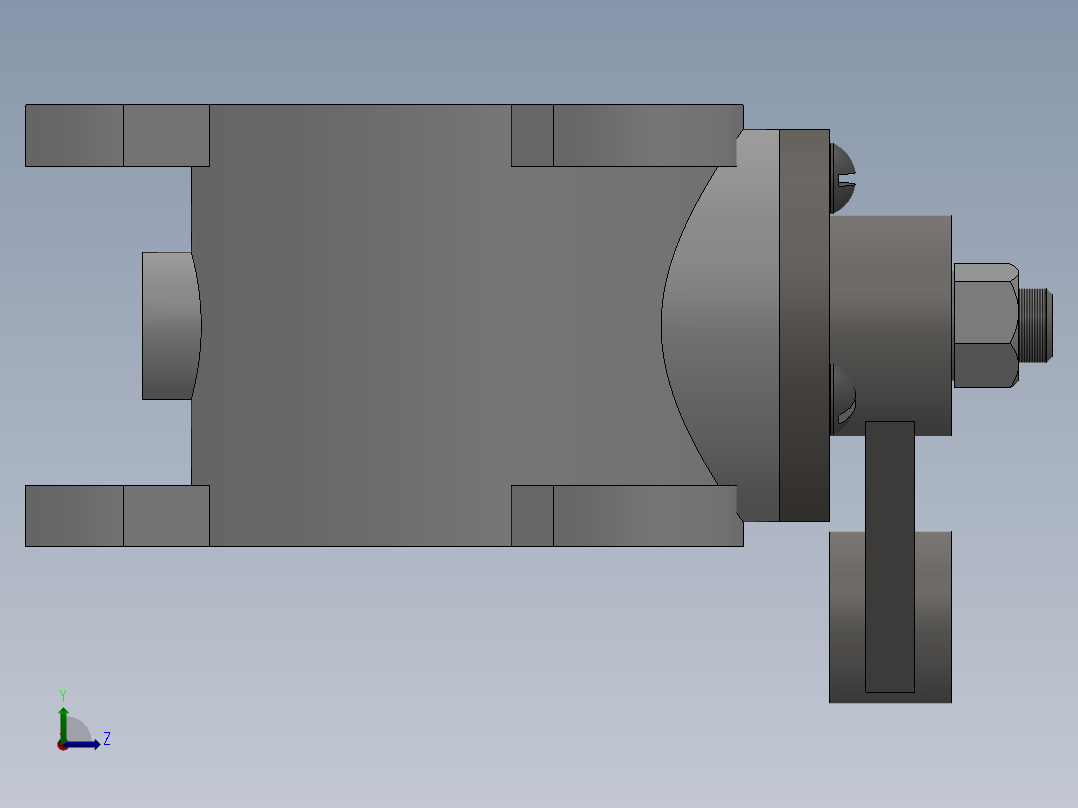 solidworks 节气门体图纸左视图