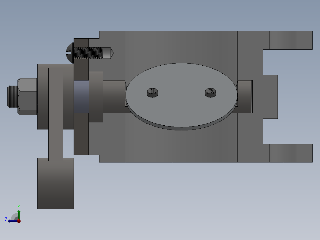 solidworks 节气门体图纸右视图