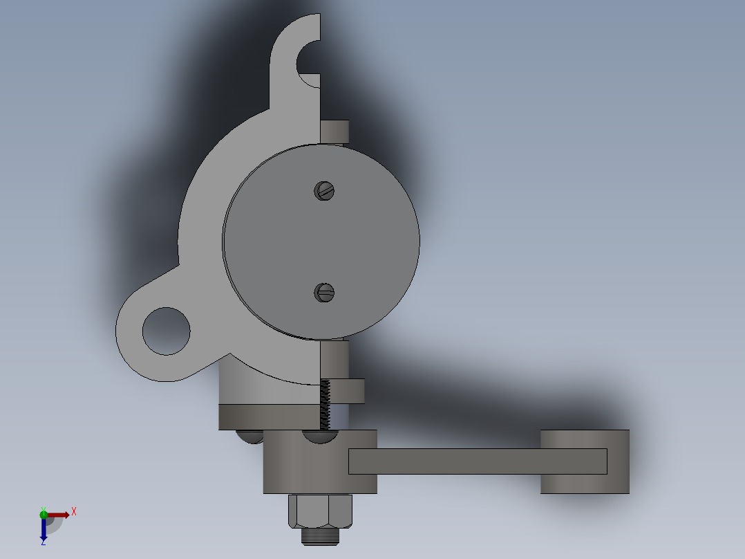 solidworks 节气门体图纸俯视图