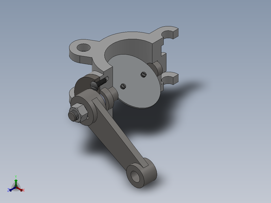 solidworks 节气门体图纸正等轴测图