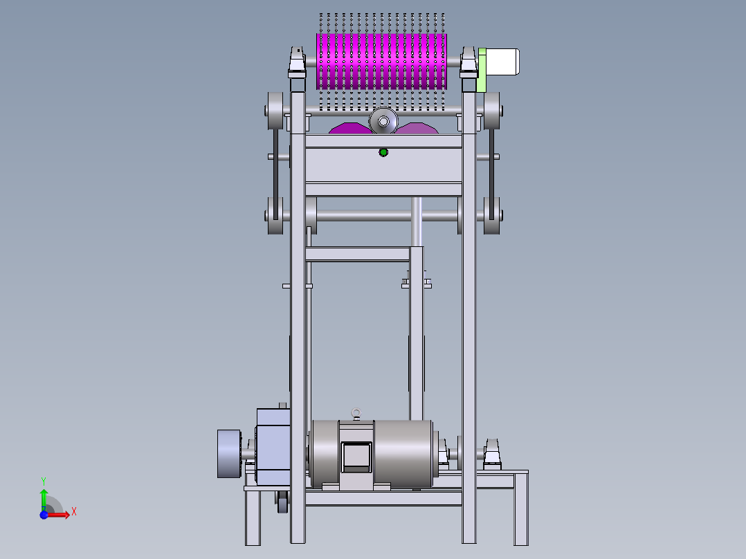 啤酒瓶洗瓶机的设计前视图