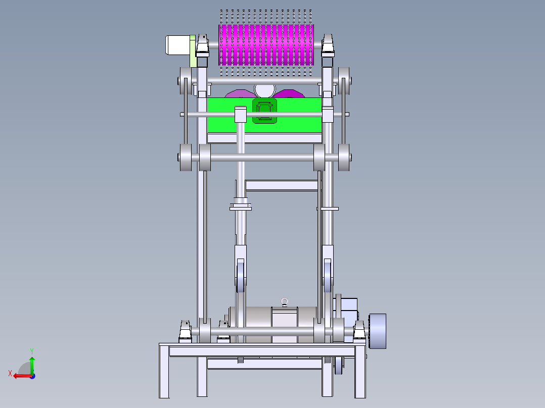 啤酒瓶洗瓶机的设计后视图