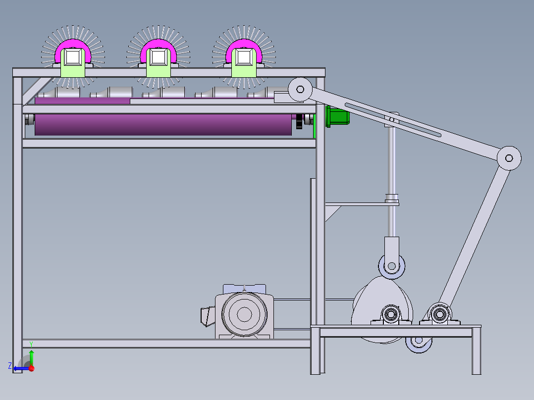 啤酒瓶洗瓶机的设计右视图