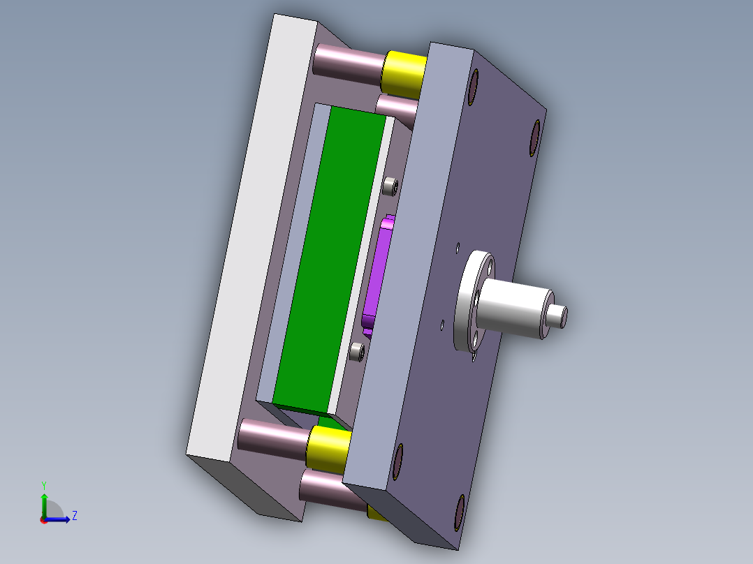 汽车减震器转向节托架（全部结清）左视图