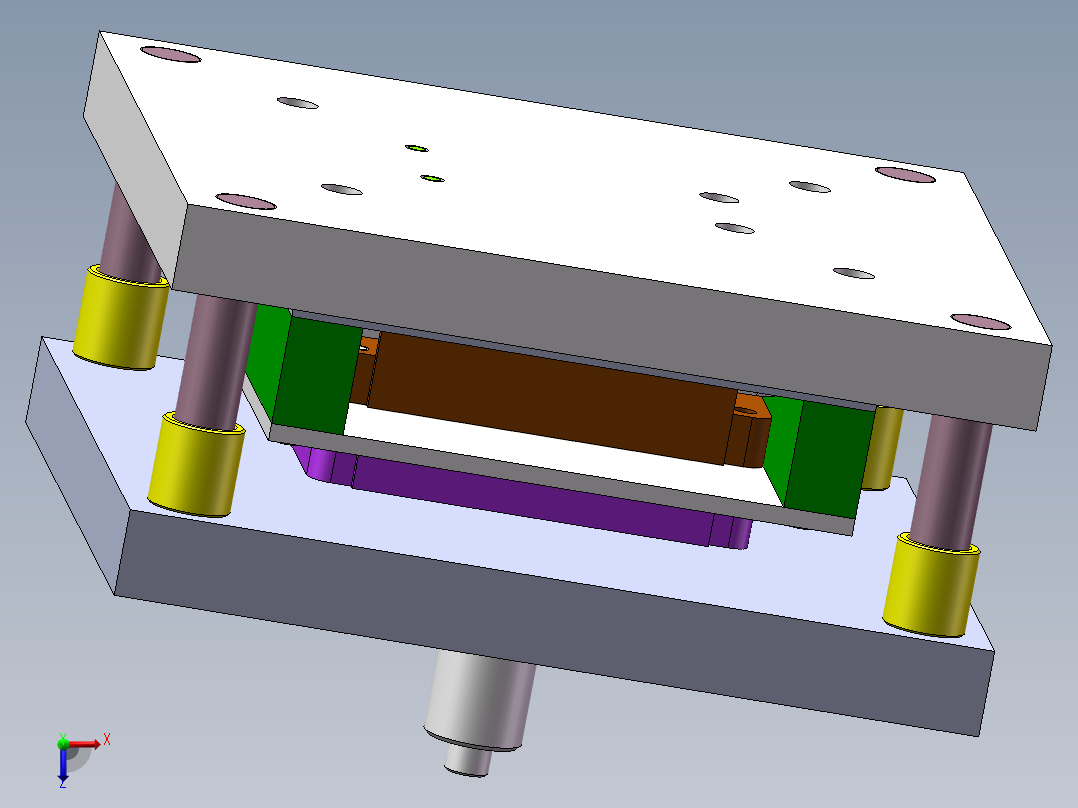 汽车减震器转向节托架（全部结清）俯视图