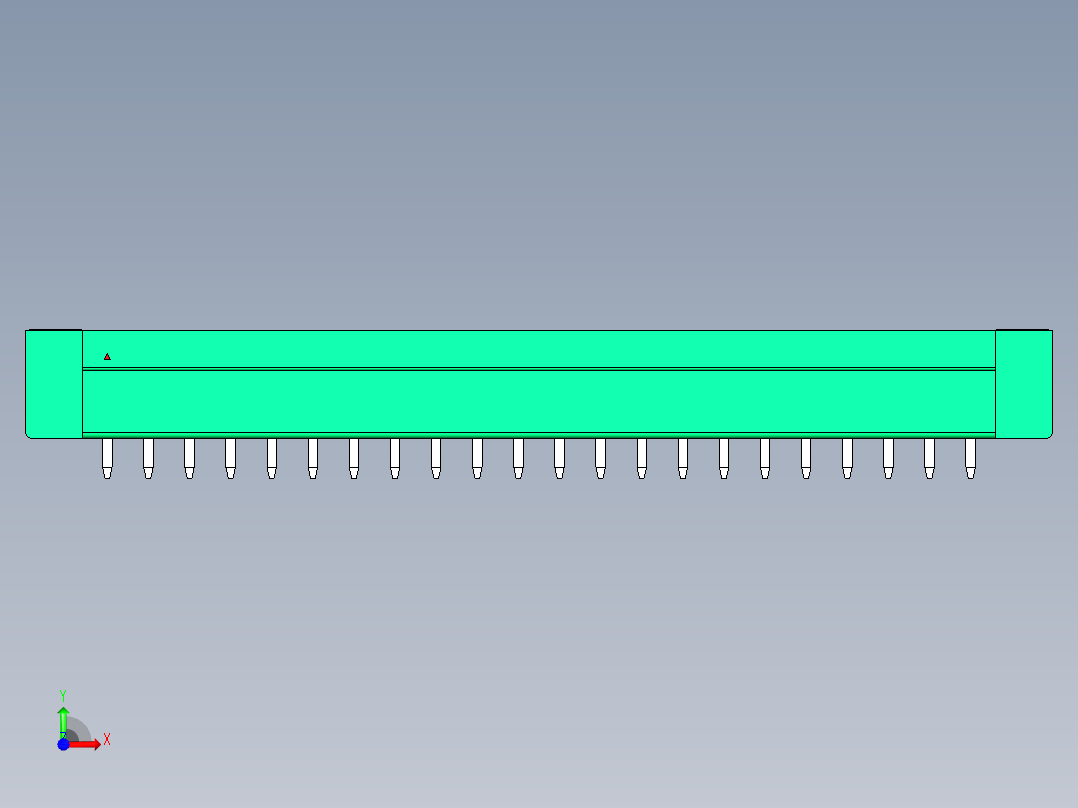 DEGSON 15EDG（公头） 3.5mm 螺钉锁紧，插拔式接线端子 FullPack-15EDGVM-3.5-22P-14-00AH前视图