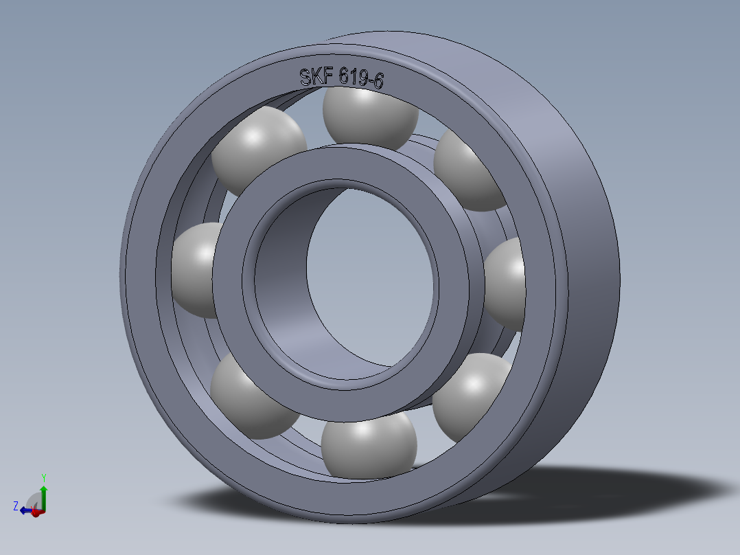 滚珠轴承-SKF BALL BEARING 619-6 6x15x5