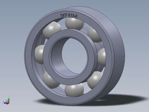 滚珠轴承-SKF BALL BEARING 619-6 6x15x5