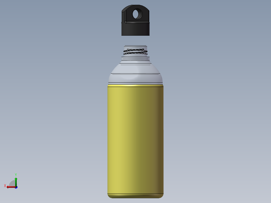 玻璃水杯模型后视图